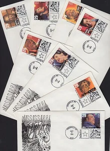 1994 American Music Sc 2861a Mark Depierre 1st cachet set of 8 - Picture 1 of 2