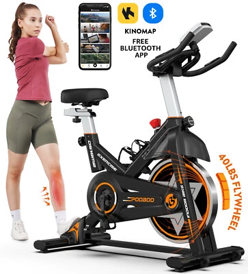 Exercise Bike Indoor Cycling Stationary Bicycle Home Fitness Cardio Workout Bike - Image 1 of 4