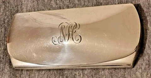 ANTIQUE PINCE NEZ STERLING SILVER BOX LEVI&SALAMAN 1916 BIRMINGHAM 78,6GRAMS Cover