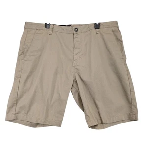 Volcom True to This Tan Khaki Chino Shorts Men's 38x9.5" Pockets Preppy Gorpcore - Picture 1 of 10