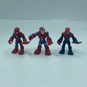 3 action figure Playskool Marvel Super Hero Adventures 5" Spider-Man Iron Man - Foto 1 di 4