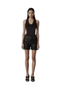 Enza Costa Supima Cotton Bold U Racer Tank SCHWARZ - Bild 1 von 10