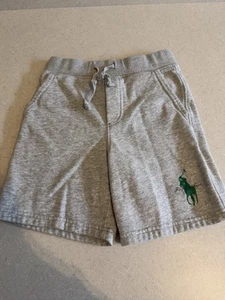 Polo Ralph Lauren Boys Big Pony Logo Fleece shorts, color Heather grey, size 7Y - Picture 1 of 6