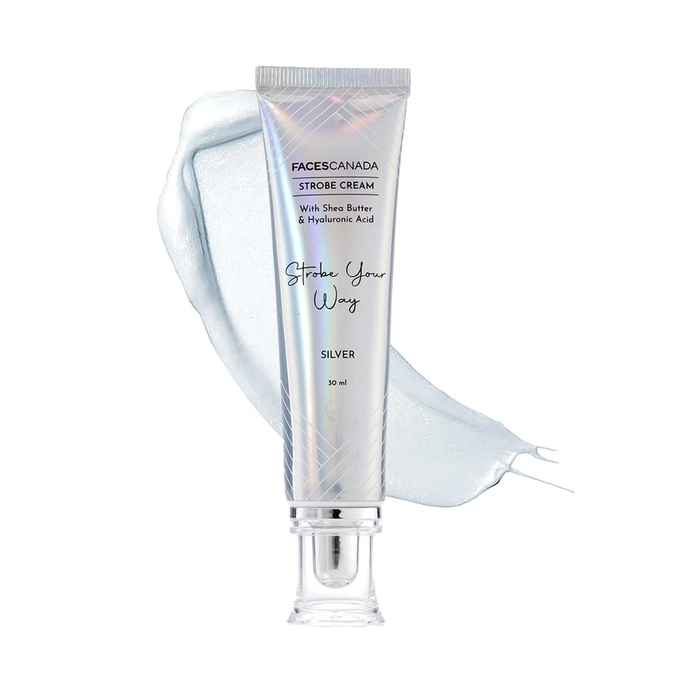 FACES CANADA Strobe Cream - Silver, 30ml Primer + Highlighter + Moisturizer - Image 1 of 4
