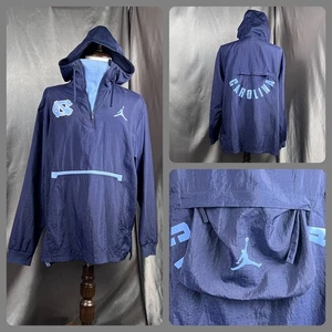 Jordan x UNC Tar Heels Pullover Jacket Blue Carolina Windbreaker XL Sideline 24' - Picture 1 of 16
