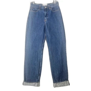 Abercrombie & Fitch The Loose tiro alto lavado ácido azul talla 27 puño pierna ancha holgado - Imagen 1 de 6