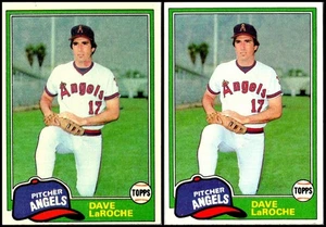 1981 Topps Dave LaRoche (2) Card Lot - EXCLUSIVE OFFER – ACT QUICK! - Picture 1 of 2