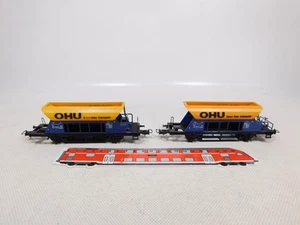 ED163-0,5# 2x Faller H0 DC 197 Selbstentladewagen Ohu Sand Kies Edelsplitt DB sg - Picture 1 of 5