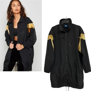 ADIDAS ORIGINALS Longline Trainingsjacke schwarz/gold Panel L - Bild 1 von 15