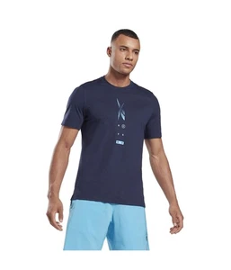 Reebok Mens Speedwick Basic T-Shirt, Blue, Medium - Picture 1 of 4