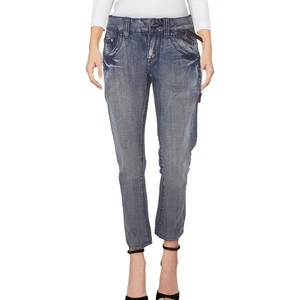 Liza Lù Jeans Da Donna Blu Denim Taglia 42 Affusolati Lavaggio Used A Vita Bassa - Picture 1 of 13