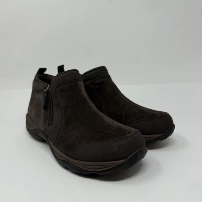 Easy Spirit Shoes Womens Size 9.5 Brown Suede Seevony Zip Comfort Walking Casual - Image 1 of 4