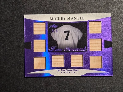 2024 Leaf In The Game Mickey Mantle Yankees Game Used Bat Card  (5 of 6) - Image 1 of 2