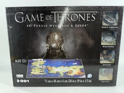 Juego de Tronos 4D Puzzle de Poniente y Essos HBO 891 Piezas 28x19 Pulgadas Foto 1 de 4