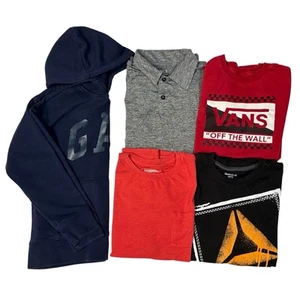 Boys Size 10/12 Lot of Tee-Shirts Polo Gap Hoodie Vans Reebok Place Casual - Picture 1 of 12