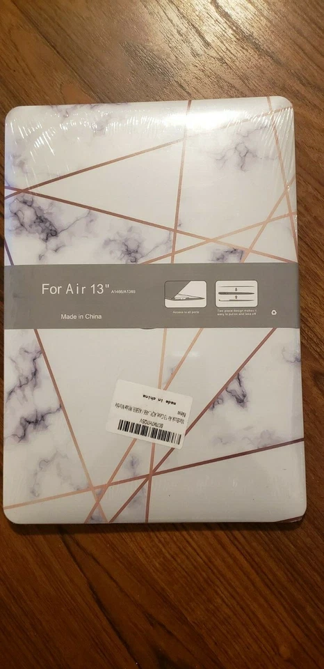 适用于 MacBook Air 13' 硬保护套 外壳 ~ 白色大理石 ~ 全新 ~ — 第 1/1 张图片