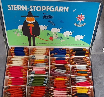 113 MEZ Stern, Ackermann Stopfgarn mit Perlon verschiedene Farben in Kartonage - Bild 1 von 4