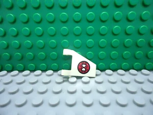 Lego 1 White clip on trapezoid with sticker - Picture 1 of 1