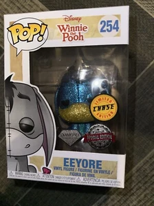 Funko Pop Disney Eeyore Blue Diamond Glitter CHASE #254 + Free Protector - Picture 1 of 7