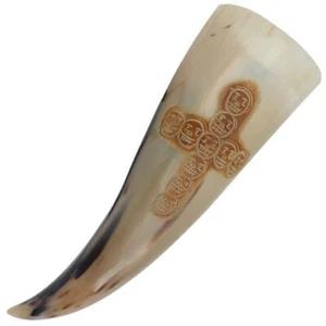 Medieval Renaissance Celtic Ceremonial Handfasting Drinking Bovine Horn - Picture 1 of 9