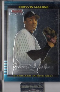 2002 Bowman Chrome Uncirculated White Sox Baseball Card #365 Corwin Malone /350