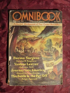 OMNIBOOK December 1943 Gordon S. Seagrave Donald Culross Peattie Ephraim Tutt - Imagen 1 de 1