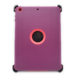Heavy Duty Shockproof Case Cover W/Stand PURPLE/PINK for iPad Air 1 A1474 A1475 - Picture 1 of 1