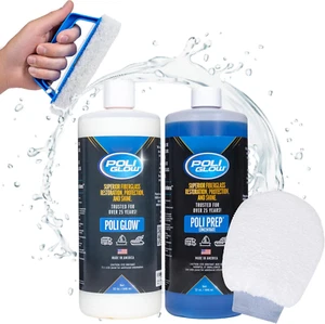 Poli Glow Boat & RV Fiberglass Restoration Kit - Removes Oxidation & Protects - Picture 1 of 12