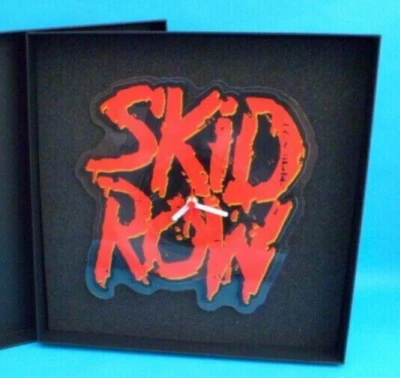 SKID ROW CLOCK Shaped Picture Disc CLOCK Original Upcycled Vinyl Record SD25 . - Image 1 of 4