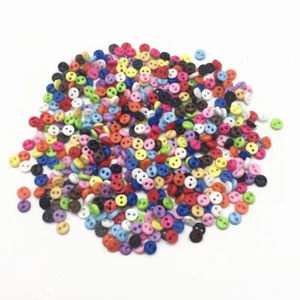 50 bouton rond uni 4 mm couture scrapbooking bricolage 2 trou mercerie création - Photo 1 sur 2