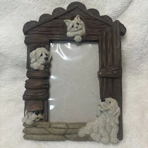 2001 Quarry Critters Second Nature Dog & Cat Picture Photo Frame 4 x 66 Pets - Picture 1 of 11
