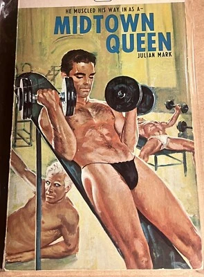 MIDTOWN QUEEN 1968 JULIAN MARK - MILLSAP  ART VINTAGE PULP NOVEL GAY INTEREST - Image 1 of 2