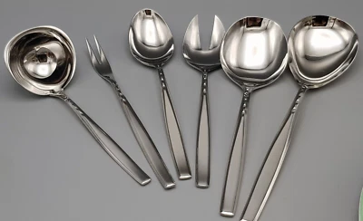 WMF 'London' Cromargan 6x VORLEGER Sauce Salat Gemüse Fleisch Kartoffel gut - Bild 1 von 4