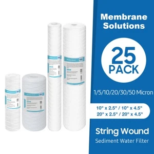 10"x2.5" 10"x4.5" 20"x2.5" 20"x4.5" String Wound Sediment Water Filter Cartridge - Picture 1 of 19