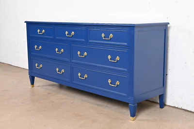 Kindel Furniture комод французского регентства эпохи Людовика XVI синий лакированный, отремонтированный - Изображение 1 из 4