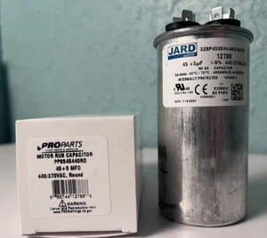 JARD Dual Replacement Round Run Capacitor 45/5 MFD 370 440V 45+5MFD 45-5uf 45-5 - Picture 1 of 2