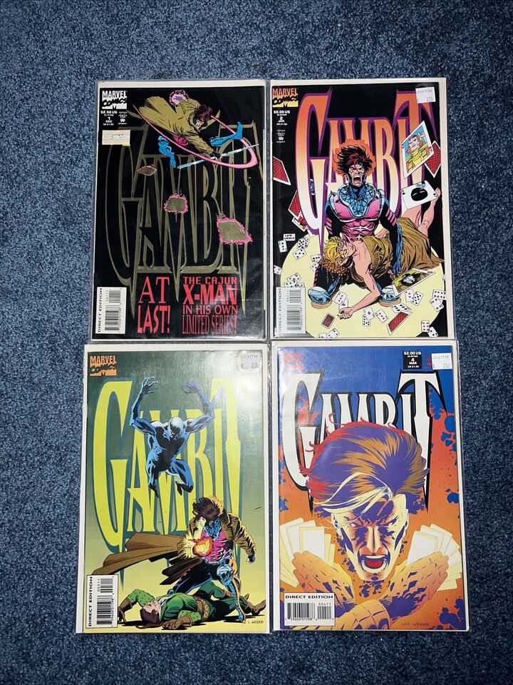 GAMBIT GAMBITO #1 2 3 4 Marvel Comics Set, Spanish Variants, X-Men, mid  grades