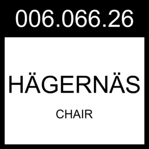 IKEA HAGERNAS HÄGERNÄS Chair Black Stained Pine 006.066.26 - Picture 1 of 1