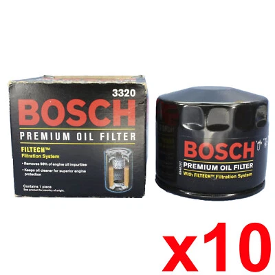 For Nissan Acura Dodge GMC Chevy S10 Mitsubishi Montero GMC Bosch Oil Filter x10 - Image 1 of 4