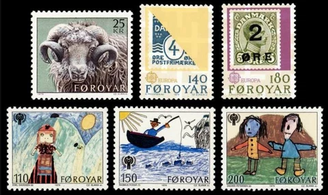Faroe Islands #Mi42-Mi47 MNH 1979 Year Set [42-47] Cover