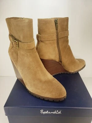 Великолепный женщин Паскаль лейтенант коричневый стороне молнии на танкетке ботинки 9B новый в коробке! - Изображение 1 из 4