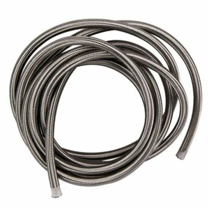 AN8 8AN Nylon Stainless Steel Braided Fuel Oil Gas Line Hose 10 Feet 3 Meters ME - Picture 1 of 7