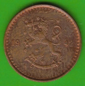 Coin Finland 25 Penniä 1942 Copper better than vz very pretty nswleipzig - Picture 1 of 3