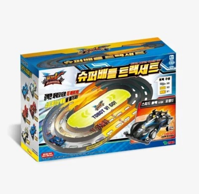 TOBOT V SUPER RACING Super Battle Track Set + RC Car Speed Black Mini Car 1ea - Image 1 of 4