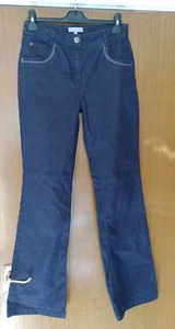 Per Una Dark Grape Purple Jeans sz10 Long Tall - Picture 1 of 8