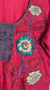 Stickerei Design Damen rosa Kurta, indische schöne Frauen (U583) - Bild 1 von 4