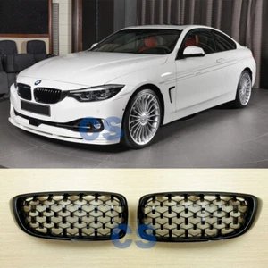 Front Grille 14~20 Shiny Black Diamond Type Fit BMW 4-Series F82 F80 F32 F36 F33 - Picture 1 of 6