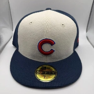 New Era 59Fifty Chicago Cubs Navy/White Thermal Front Fitted Hat Size 7 3/8 New - Picture 1 of 5