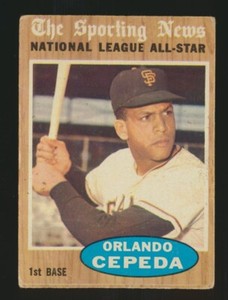 1962 Topps Orlando Cepeda (All-Star) #390 HOF San Francisco Giants VG