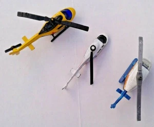 3 Helicopters: Alpine Rescue, Lifeguard, & Pepsi. Diecast and plastic Sold as is - Picture 1 of 7